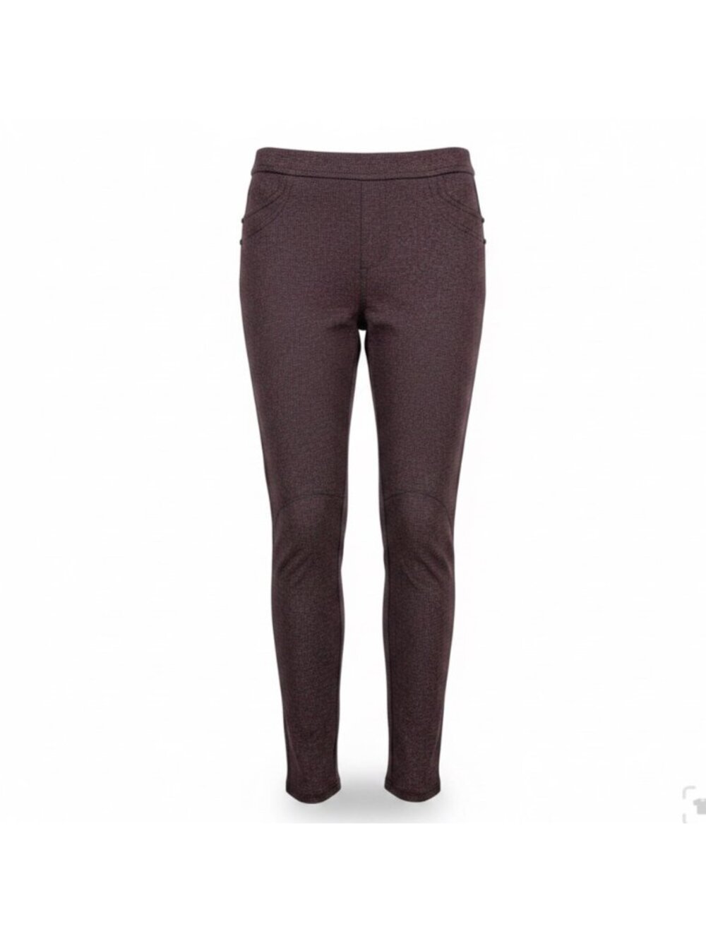 Sanctuary Womens Burgundy Stretch Pants With Geometric Pattern Size S